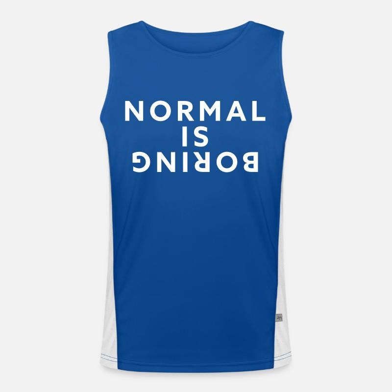 Normal is boring Men's Functional Contrast Tank Top 