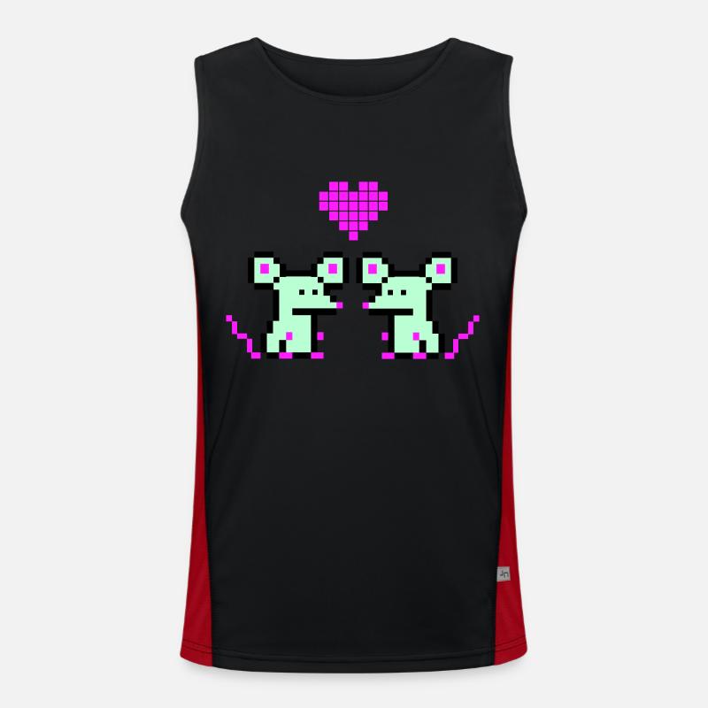 pixel mäuse Funktionelles Kontrast-Tank Top für Männer 