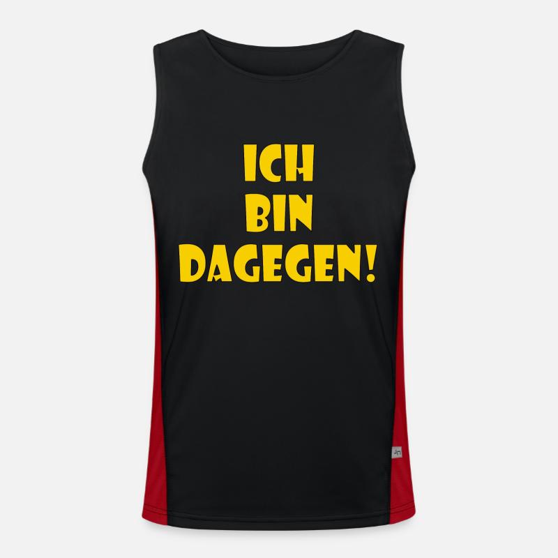 Ich bin dagegen Funktionelles Kontrast-Tank Top für Männer 