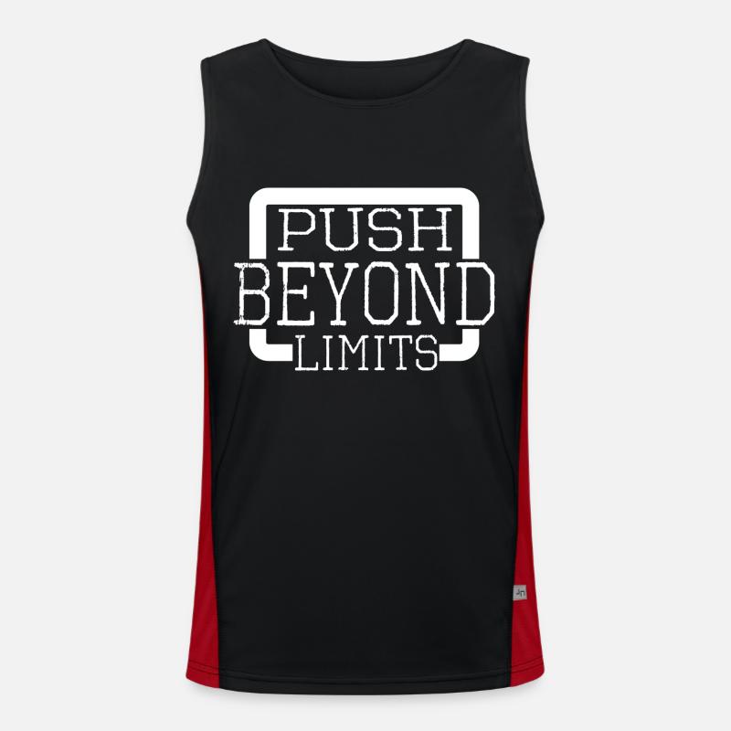 techniques birthday present idea - Men's Functional Contrast Tank Top  - black/red