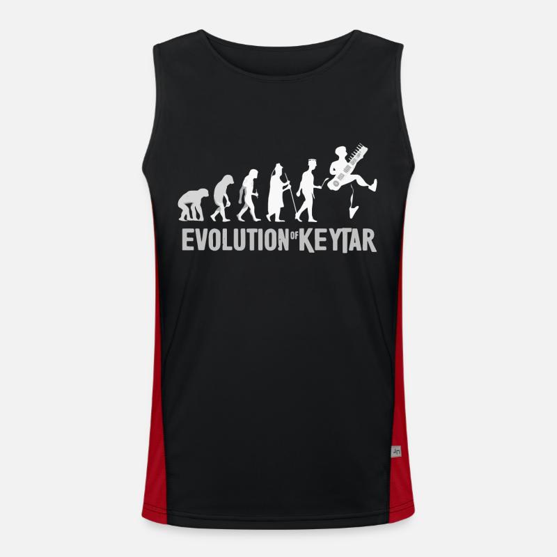 Keytar Keyboard Geschenk Funktionelles Kontrast-Tank Top für Männer 