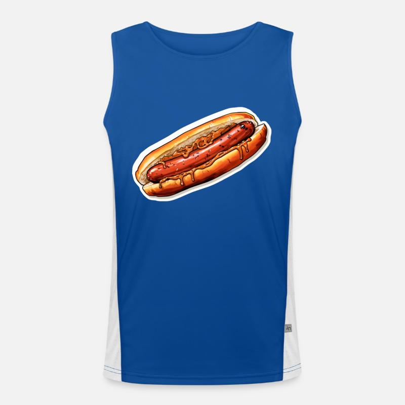 Bratwurst Funktionelles Kontrast-Tank Top für Männer 