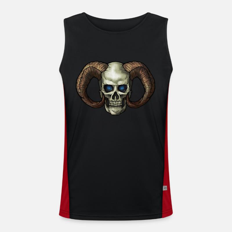 Skull Devil 4 - Men's Functional Contrast Tank Top  - black/red