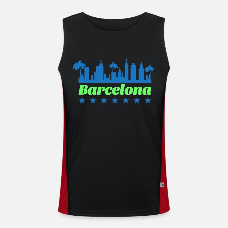 Barcelone Débardeur respirant contrasté Homme 