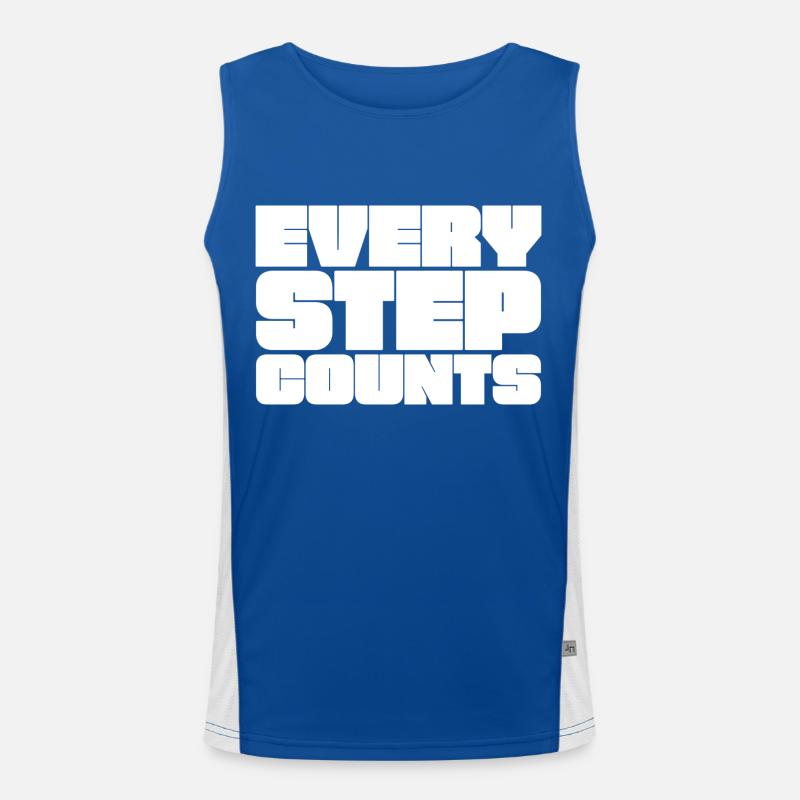 Jeder Schritt zählt Funktionelles Kontrast-Tank Top für Männer 