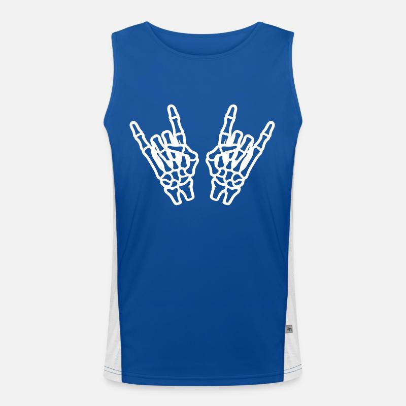 Hand Skirt Skeleton Men's Functional Contrast Tank Top 