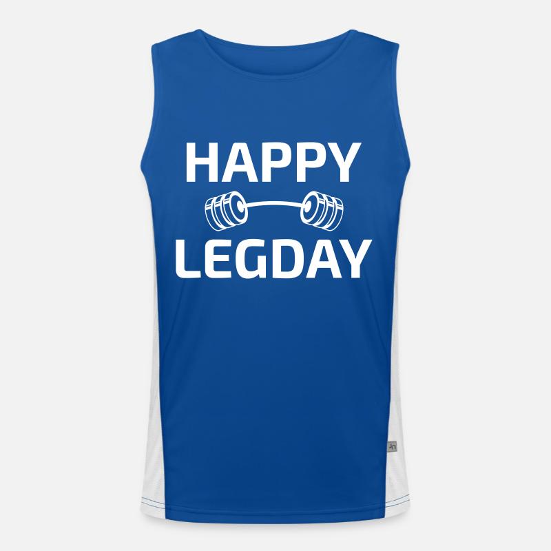 Happy Legday white Men's Functional Contrast Tank Top 
