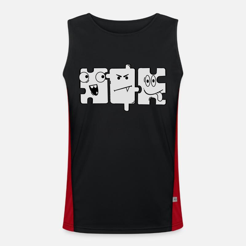 Monstre Puzzle Débardeur respirant contrasté Homme 