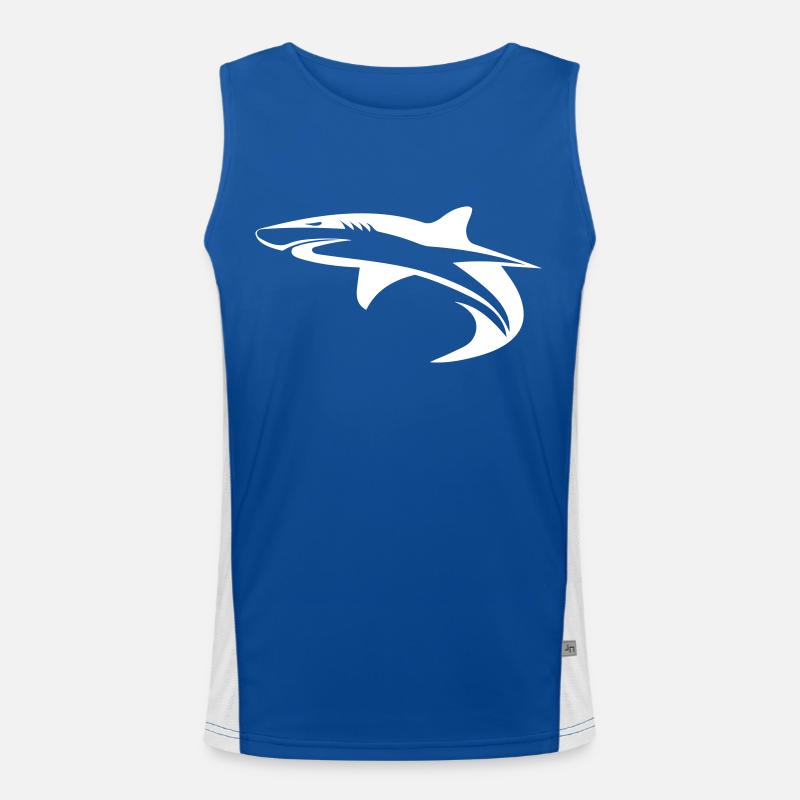 Hai - Vector Geometrie Design Funktionelles Kontrast-Tank Top für Männer 