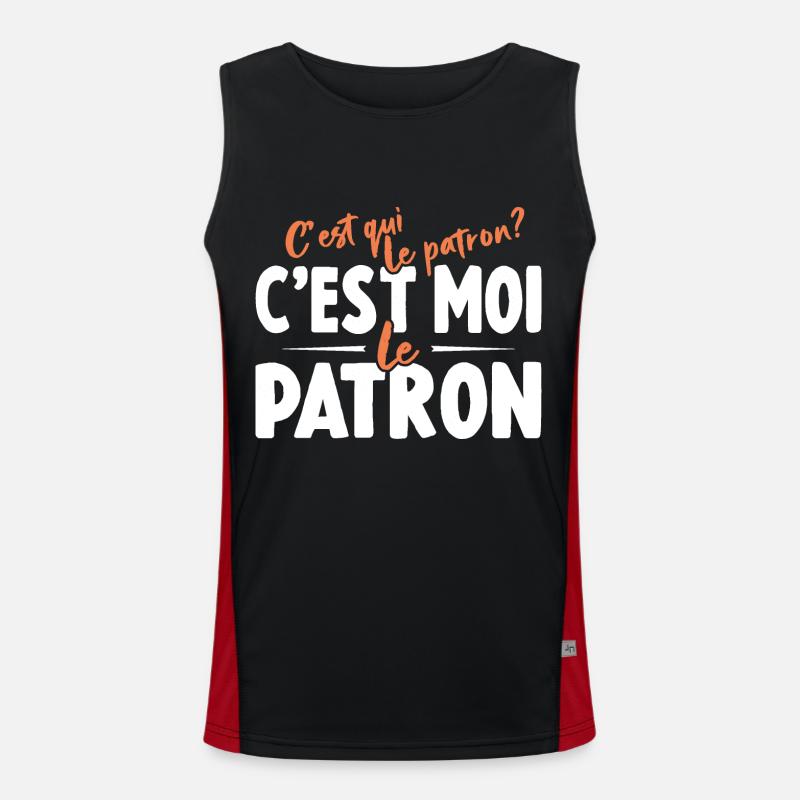 C'est Qui Le Patron C'est Moi Le Patron Débardeur respirant contrasté Homme 