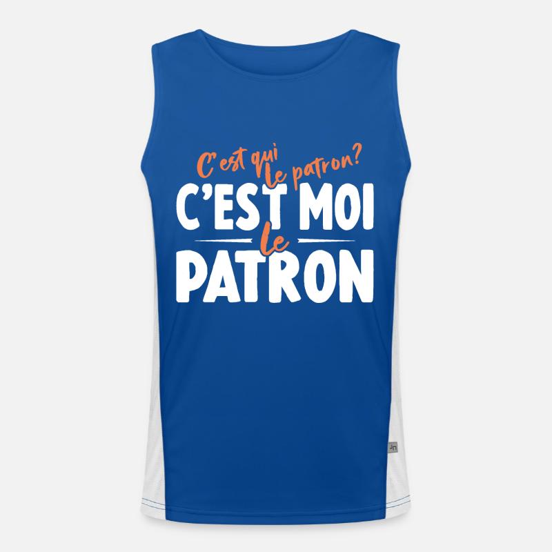 C'est Qui Le Patron C'est Moi Le Patron Débardeur respirant contrasté Homme 