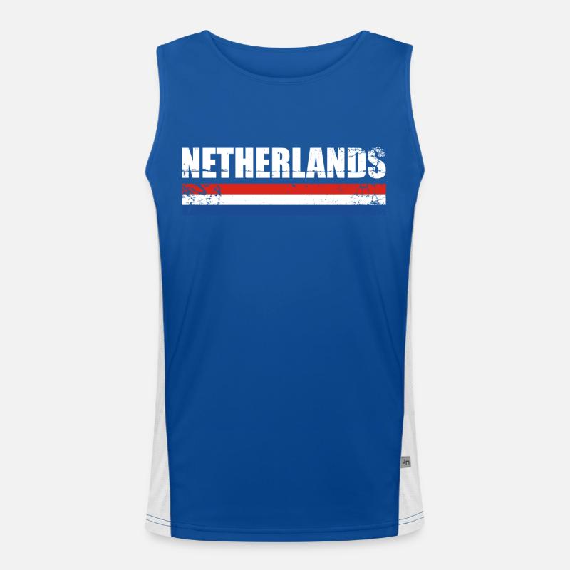 Pays-Bas Vintage Drapeau néerlandais Pays-Bas Débardeur respirant contrasté Homme 