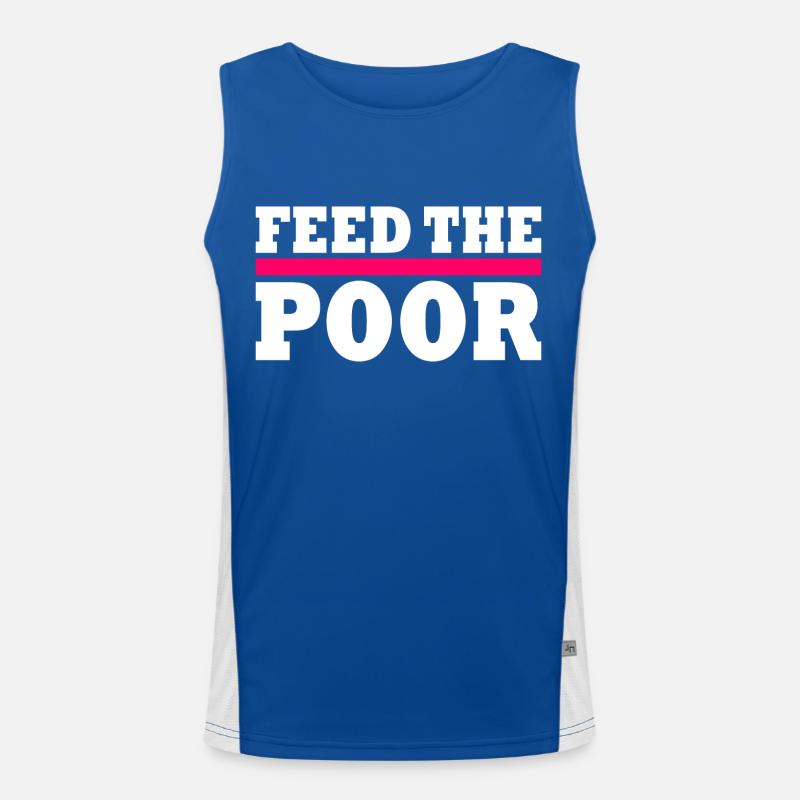 Feed the poor Funktionelles Kontrast-Tank Top für Männer 