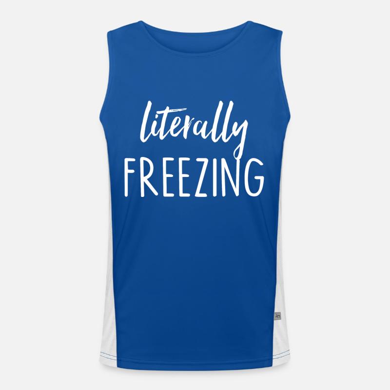 Buchstäblich einfrieren Funktionelles Kontrast-Tank Top für Männer 