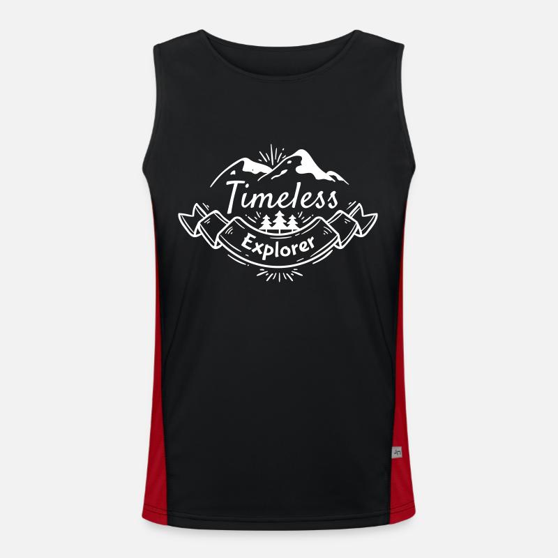 TIMELESS EXPLORER NATURE LAND SAYING GIFT Men's Functional Contrast Tank Top 