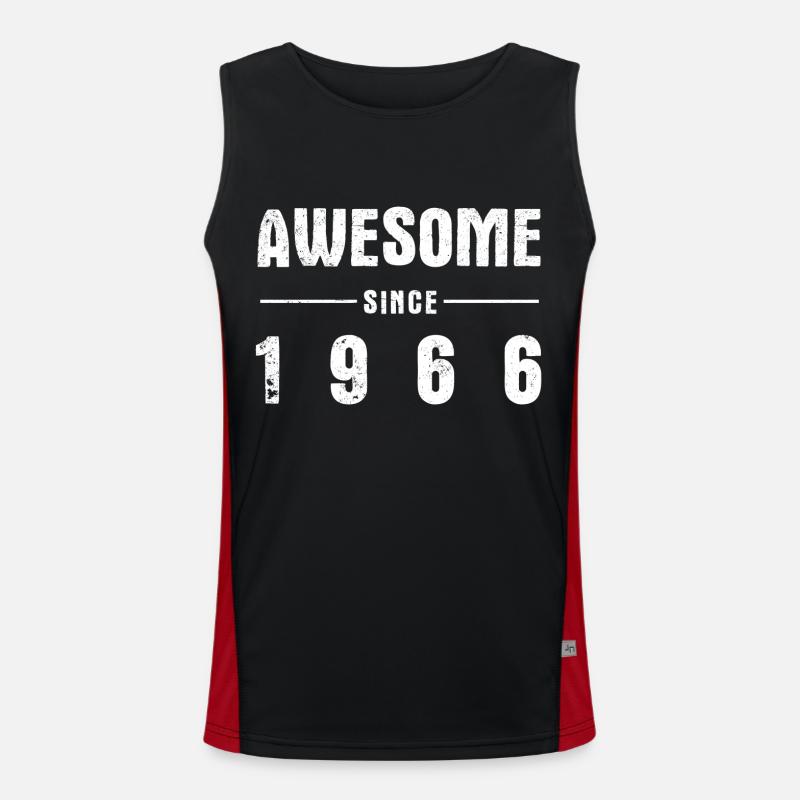 Awesome -since- 1966 Funktionelles Kontrast-Tank Top für Männer 