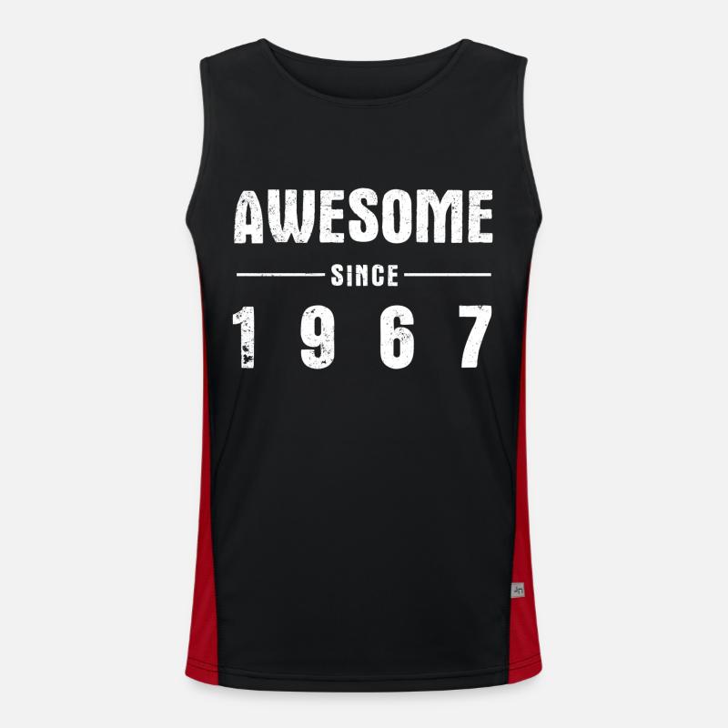 Awesome -since- 1967 Funktionelles Kontrast-Tank Top für Männer 
