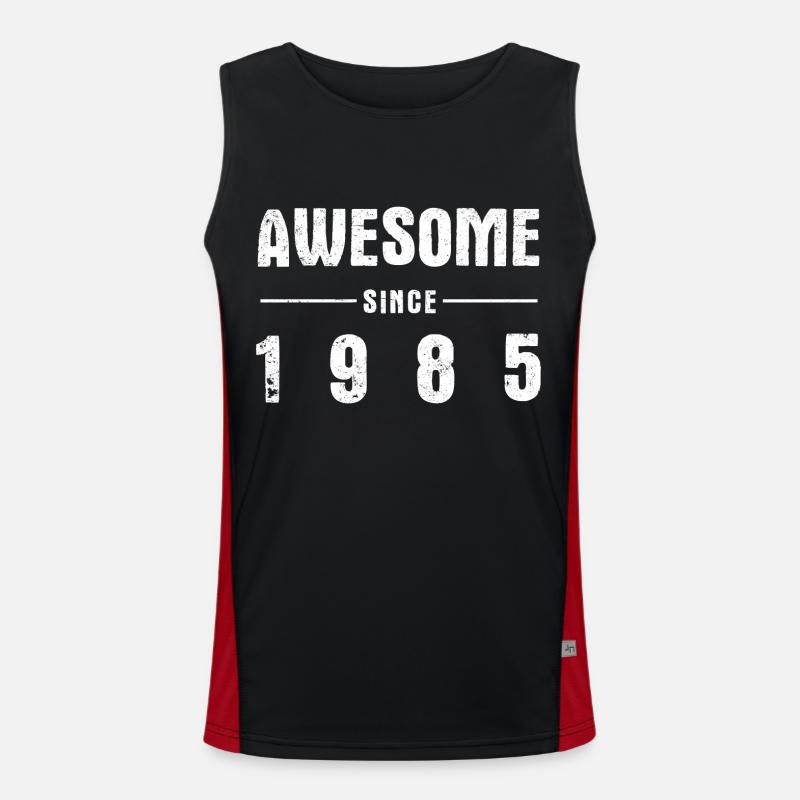 Awesome -since- 1985 Funktionelles Kontrast-Tank Top für Männer 