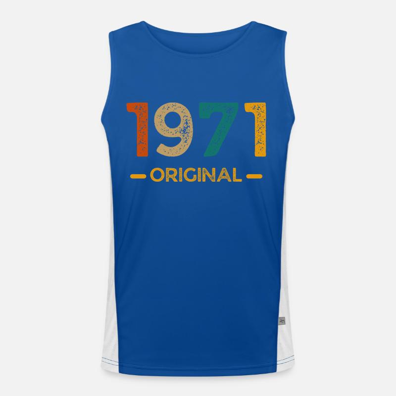 Original von 1971 Funktionelles Kontrast-Tank Top für Männer 