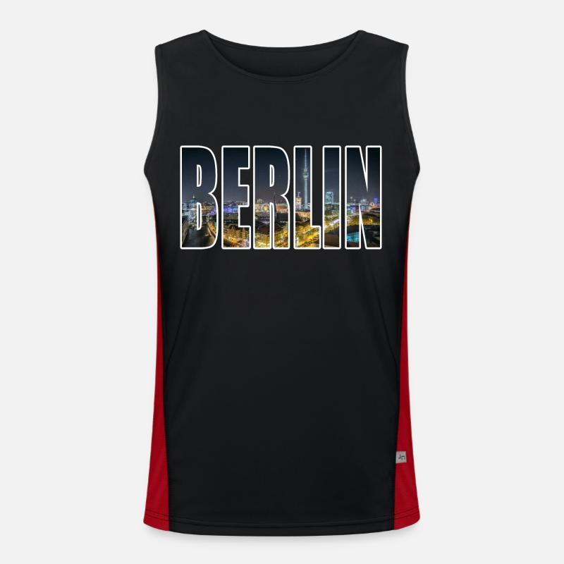 Berlin skyline Men's Functional Contrast Tank Top 