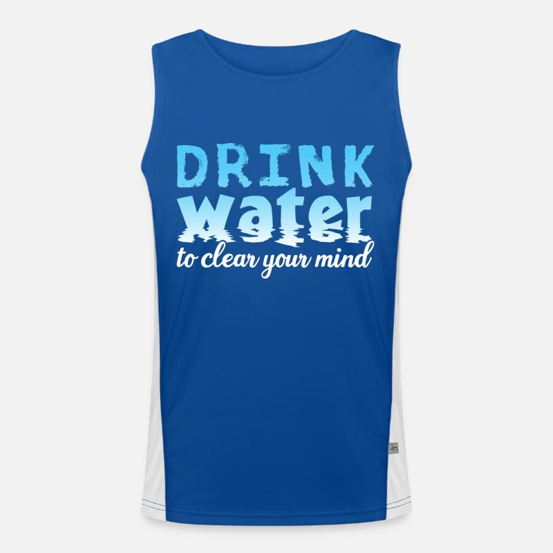 Drink Water Funktionelles Kontrast-Tank Top für Männer 