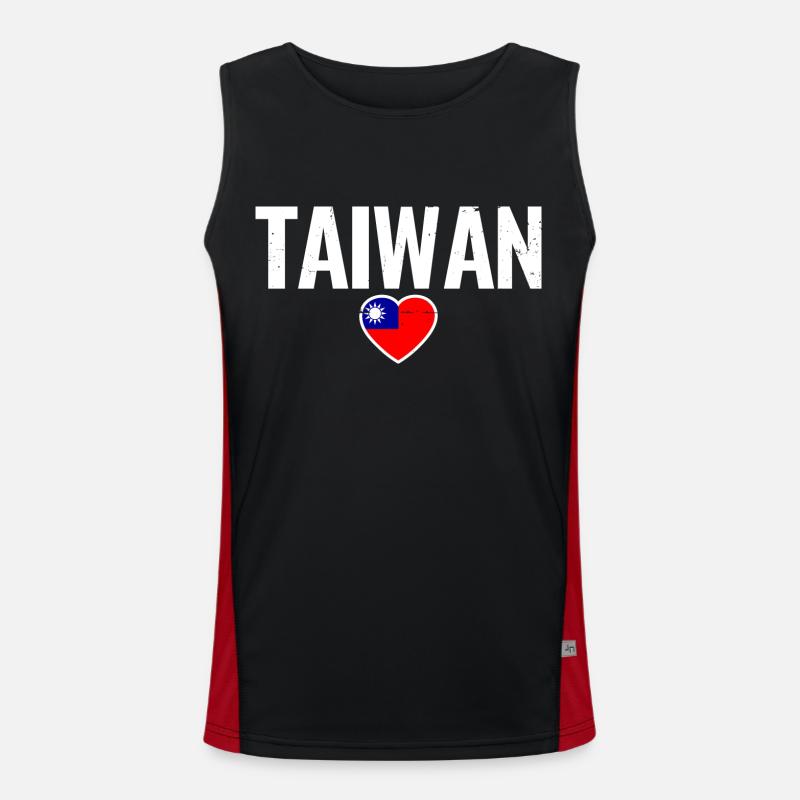 Taiwan Taiwanese Flag Taiwanese Men's Functional Contrast Tank Top 