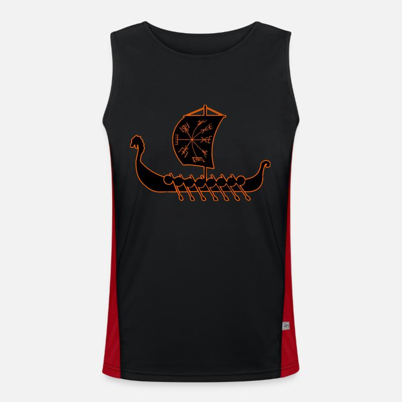 Drakkar - Drachenboot Funktionelles Kontrast-Tank Top für Männer 