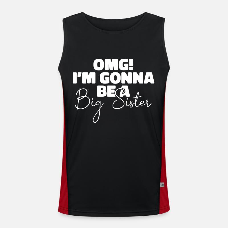 OMG Ich werde eine große Schwester sein Überraschende Schwester Funktionelles Kontrast-Tank Top für Männer 
