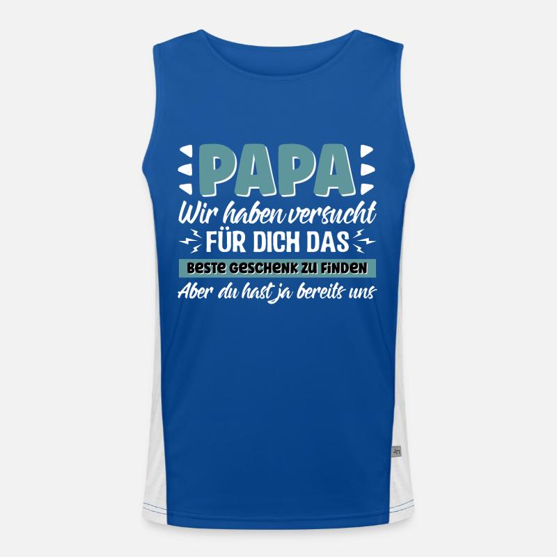 Papa Vater bester Geschenk Spruch Funshirt cool Funktionelles Kontrast-Tank Top für Männer 
