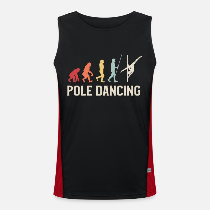 Pole Dancing Evolution Tänzerin Pole Fitness Funktionelles Kontrast-Tank Top für Männer 