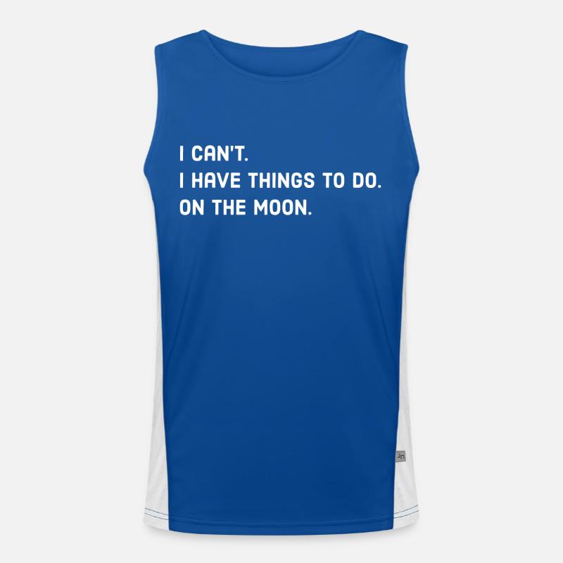 Moon Saying Men's Functional Contrast Tank Top 