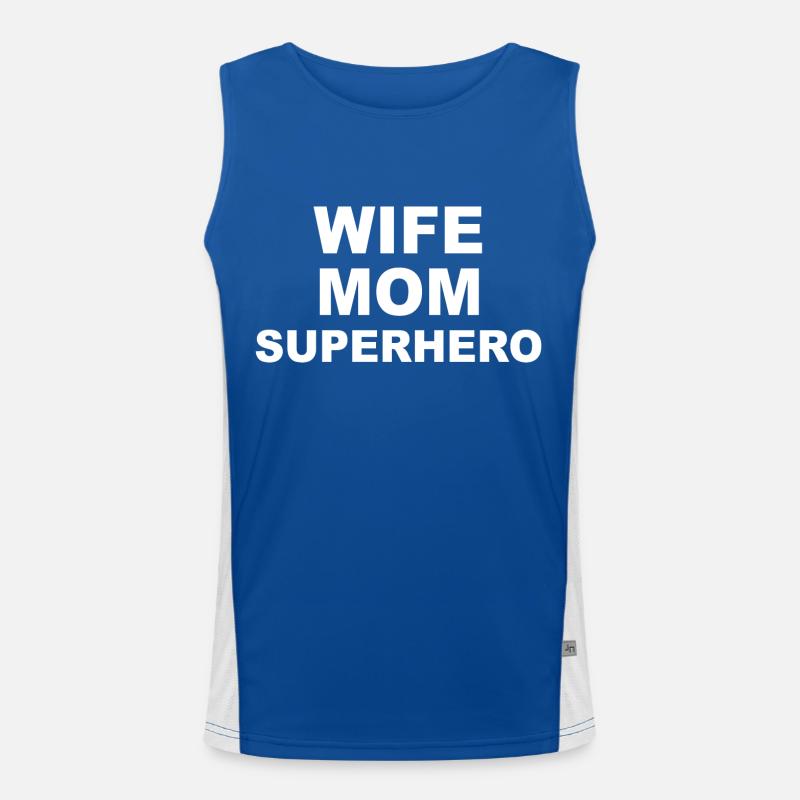 Mutter Spruch Geschenk Mama Muttertag Funktionelles Kontrast-Tank Top für Männer 