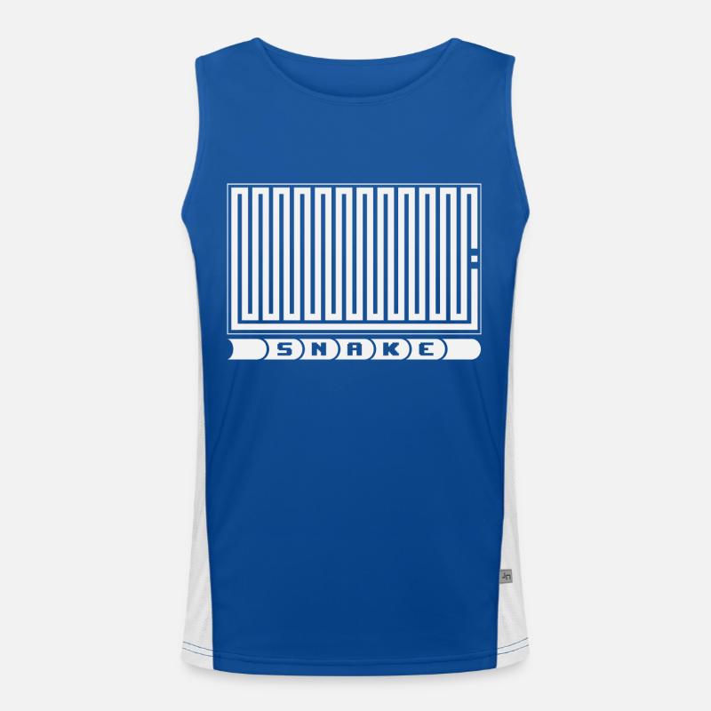 Snake - Retro Game Funktionelles Kontrast-Tank Top für Männer 