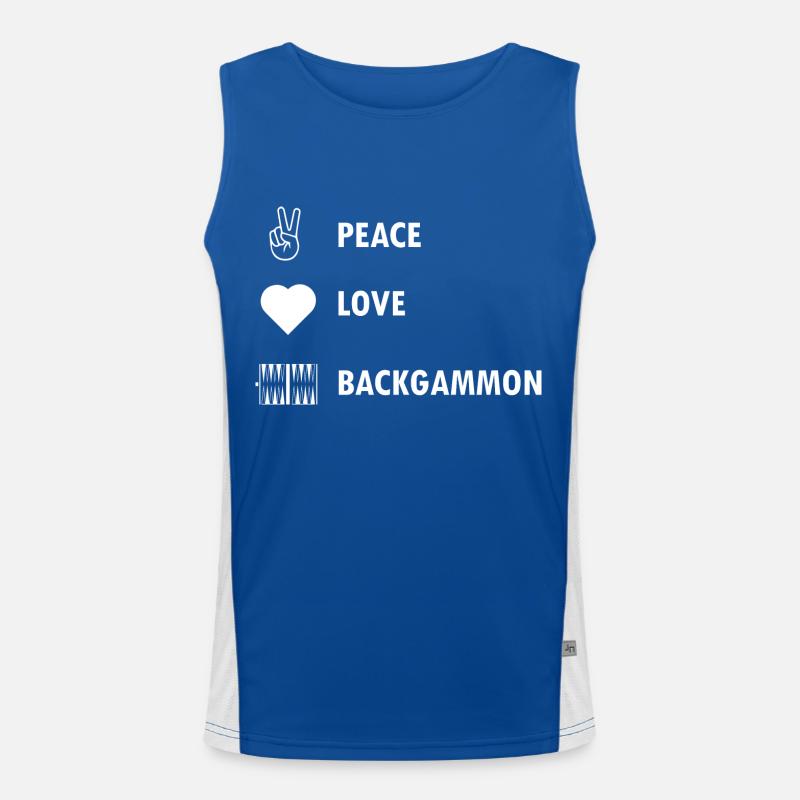 boardgame chess backgammon game night Funktionelles Kontrast-Tank Top für Männer 