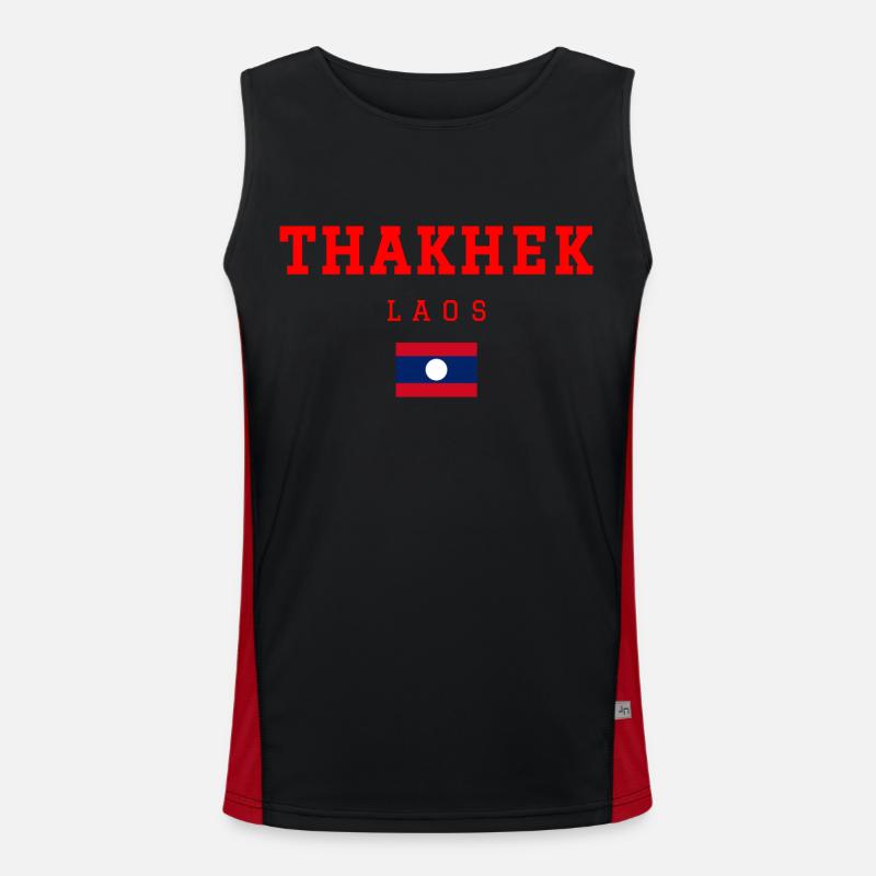 Thakhek Laos Men's Functional Contrast Tank Top 
