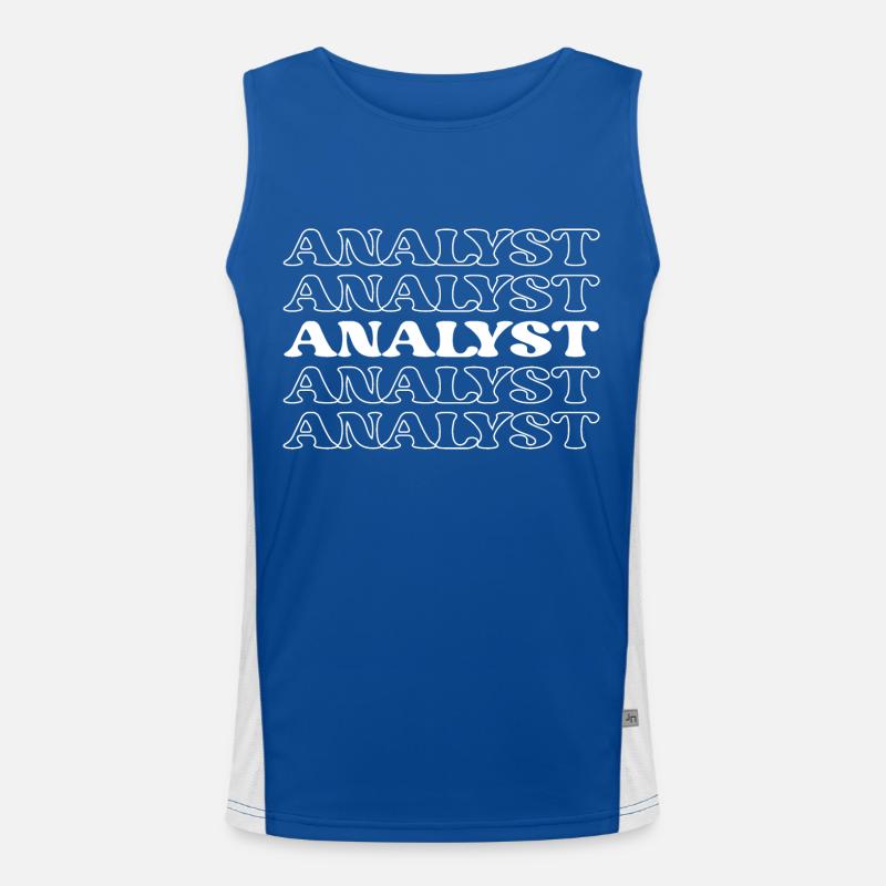 Analyst Examiner Scrutinizer Analyst Inspector Men's Functional Contrast Tank Top 