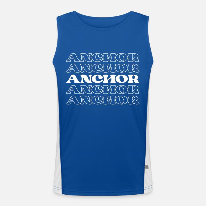 Moderator Moderator Moderator Moderator Sprecher Moderator Funktionelles Kontrast-Tank Top für Männer 