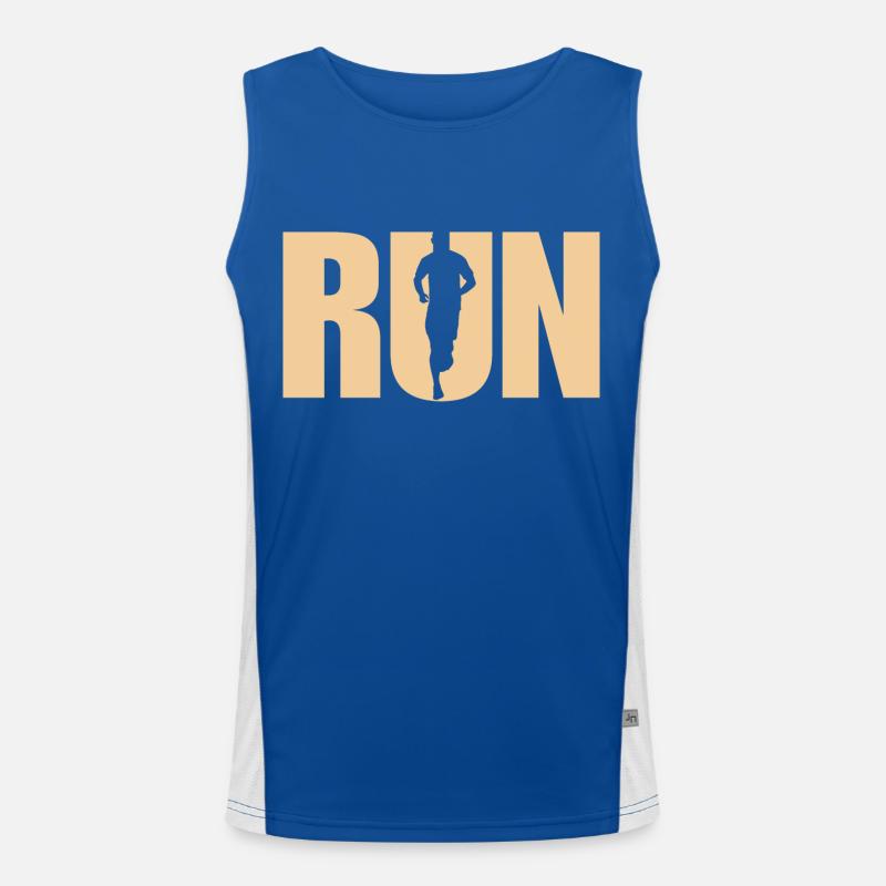 Lauf - sportliche Geschenkidee Funktionelles Kontrast-Tank Top für Männer 