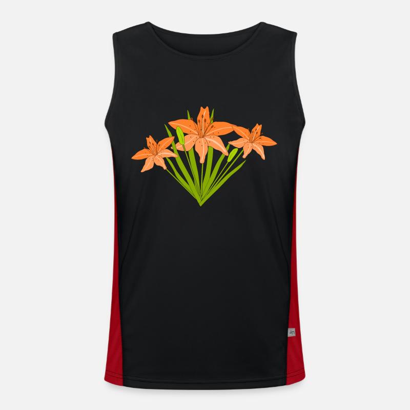 Fire Lilies Men's Functional Contrast Tank Top 