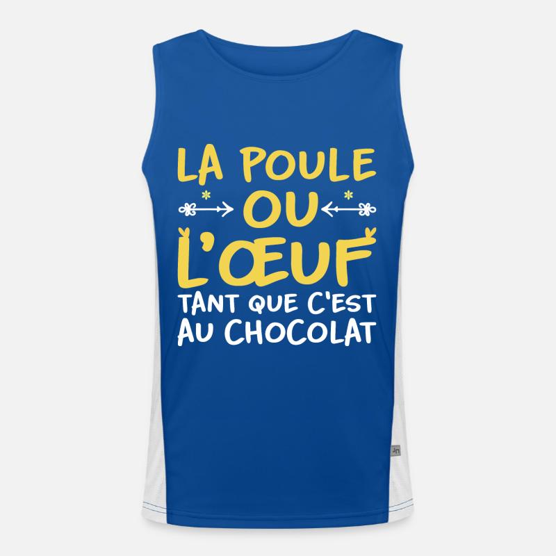 La poule ou l'oeuf tant que c'est au chocolat Débardeur respirant contrasté Homme 