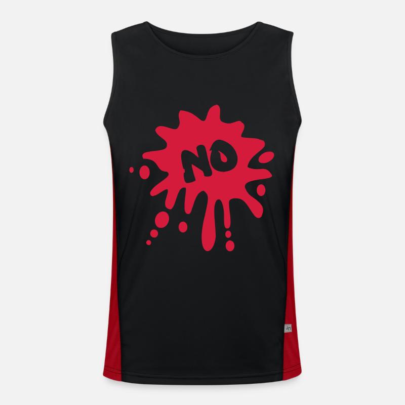 Nope, Paint Splashes Men's Functional Contrast Tank Top 