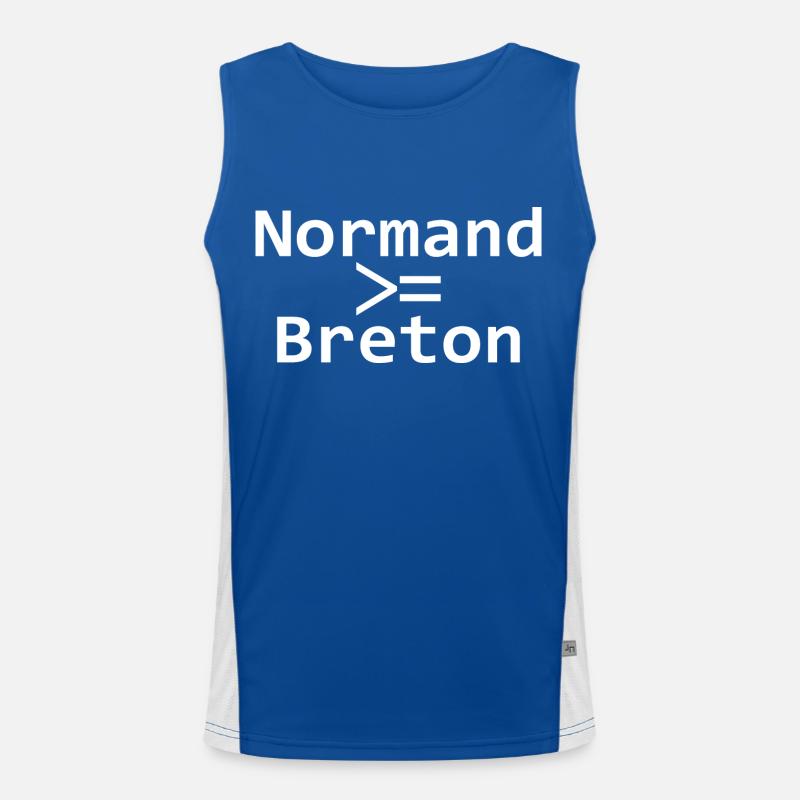 Normannisch größer oder gleich Bretonisch Funktionelles Kontrast-Tank Top für Männer 