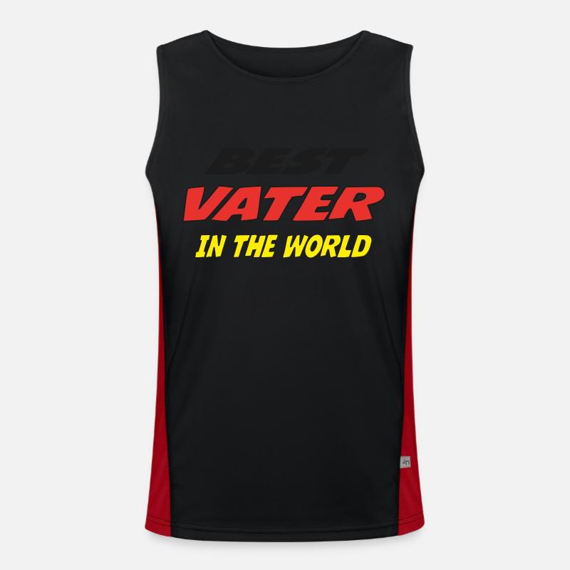 Bester VATER der Welt Funktionelles Kontrast-Tank Top für Männer 