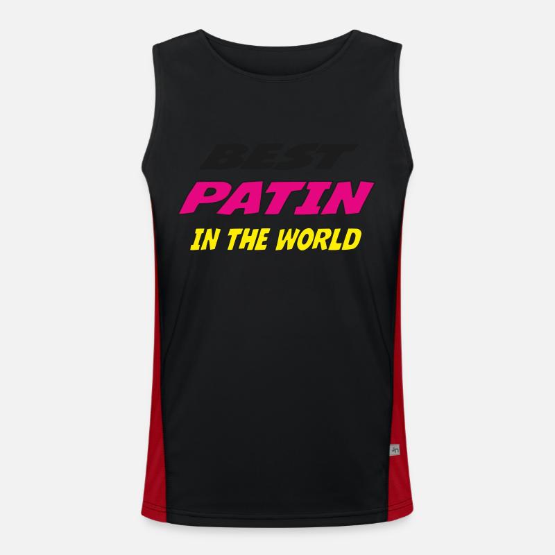 Bester PATIN der Welt Funktionelles Kontrast-Tank Top für Männer 