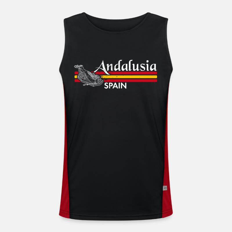 Jamon Keule Tapas Spanisch Küche Schinken Essen Funktionelles Kontrast-Tank Top für Männer 