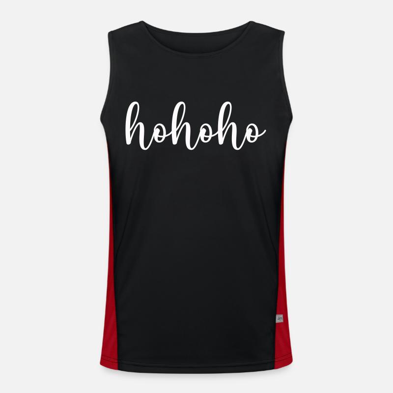 hohoho - Men's Functional Contrast Tank Top  - black/red