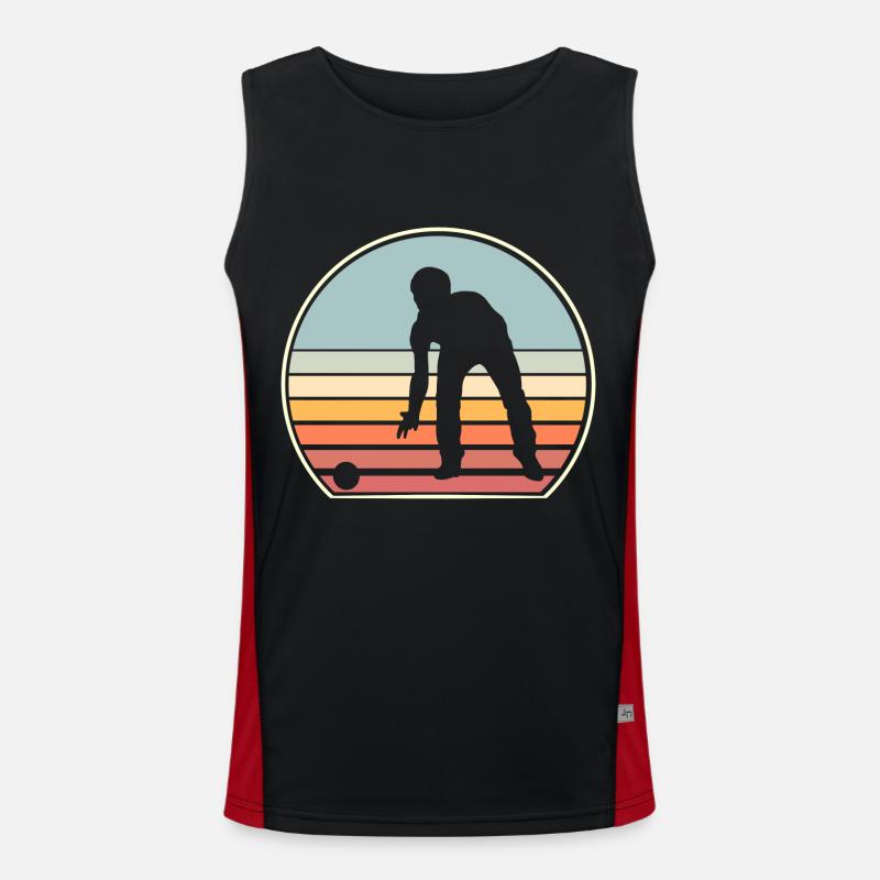 Boule Boccia Boule player - Men's Functional Contrast Tank Top  - black/red