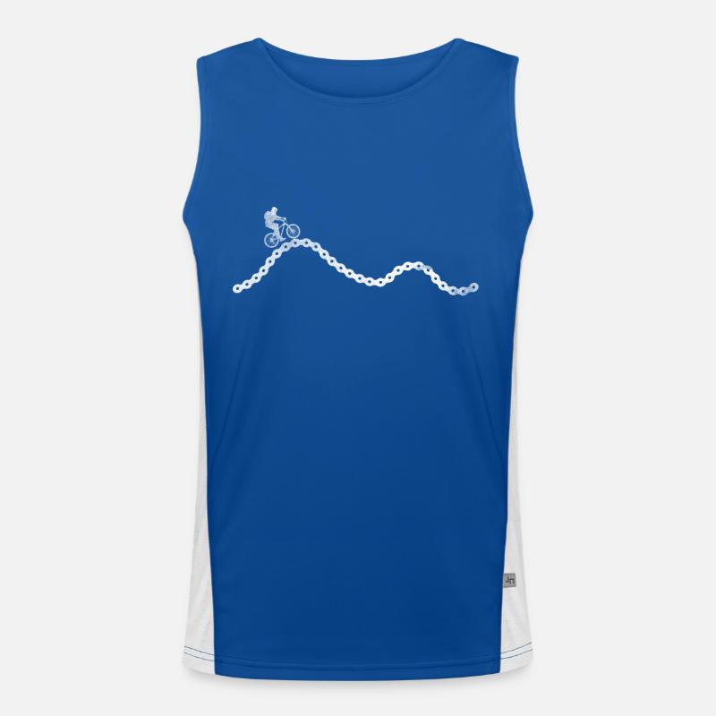 Mountainbiken Geschenk Mountainbiker Berg Funktionelles Kontrast-Tank Top für Männer 