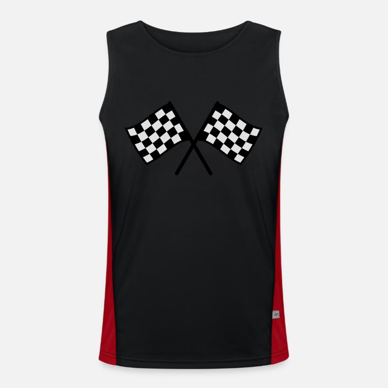 Checkered flag Men's Functional Contrast Tank Top 