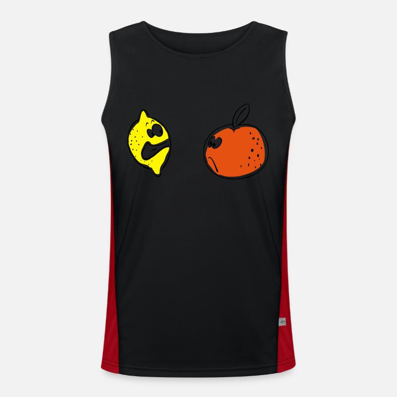 lemon orange Men's Functional Contrast Tank Top 